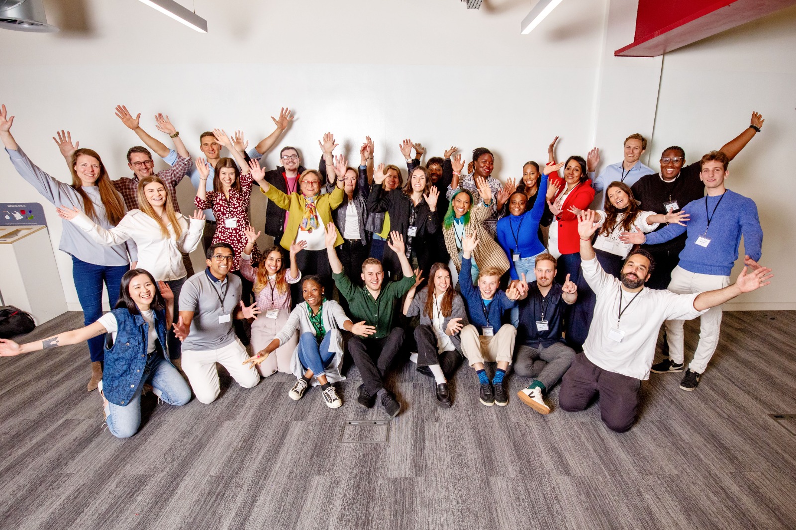 The cohort celebrates